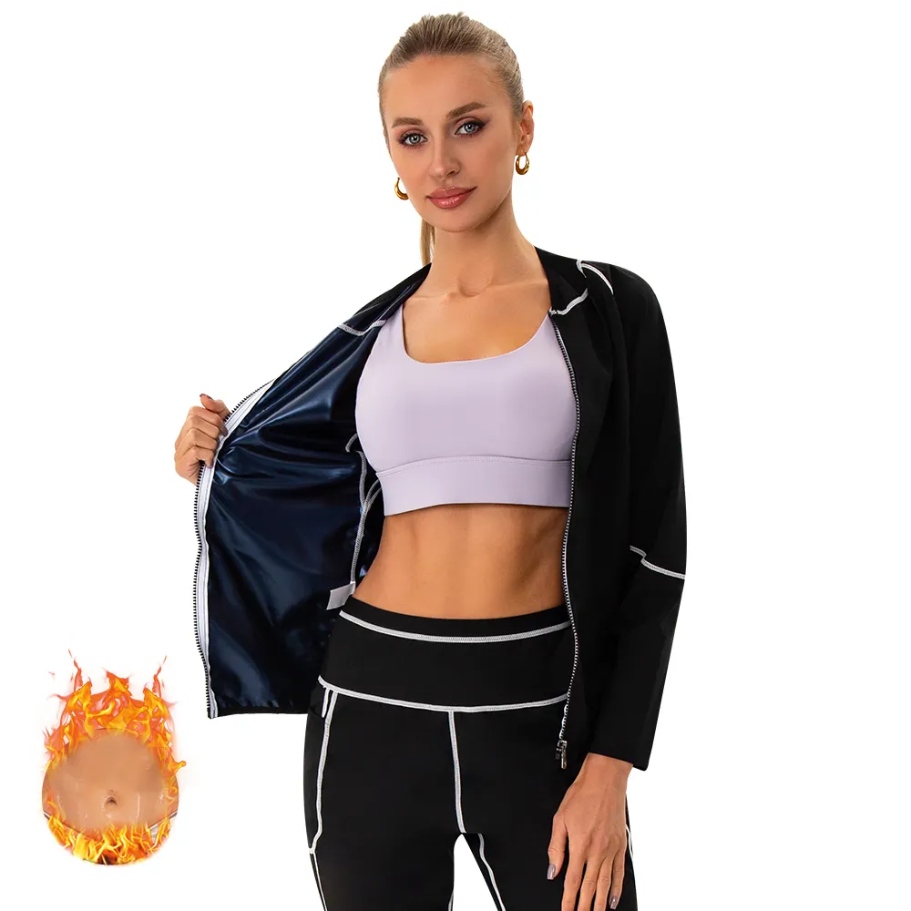 Hot-Sale Dames Shapewear Saunapak Gewichtsverlies Afslankende Sportjas Vetverbrandende Broek Gymkleding