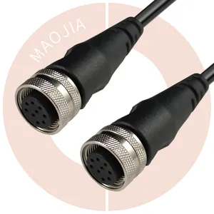 m16 cable m8 m12 connector male female 2 3 4 5 6 6 8 12 pin metal ip68 waterproof m16 cable