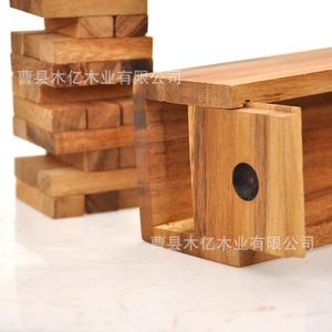 Juego de bloques de construcción de madera CX-104-5454, juguete educativo apilable para niños de 2 a 4 años, regalo de juego creativo - Product Image 2