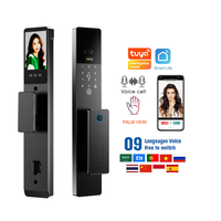 Kunci Pintu Digital Tanpa Sentuh dengan Pengenalan Wajah, Sidik Jari, dan Kamera Terintegrasi, Video Doorbell, Smart Lock dengan Aplikasi Tuya, WiFi
