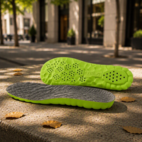 Semelles intérieures 4D Cloud respirantes pour le sport et le confort, avec trous de ventilation, absorption des chocs, soutien de la voûte plantaire, antidérapantes et flexibles