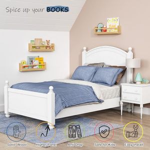 <span class=keywords><strong>Étagère</strong></span> <span class=keywords><strong>murale</strong></span> en bois naturel pour <span class=keywords><strong>chambre</strong></span> d'enfant, <span class=keywords><strong>étagère</strong></span>s flottantes en bois de 24 pouces pour <span class=keywords><strong>chambre</strong></span> de bébé garçon ou <span class=keywords><strong>fille</strong></span> - Product Image 5