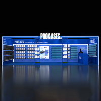 IZEXPO Stand d'exposition personnalisé haut de gamme, stand modulaire 10x30 pieds, présentoir pour salons professionnels et événements