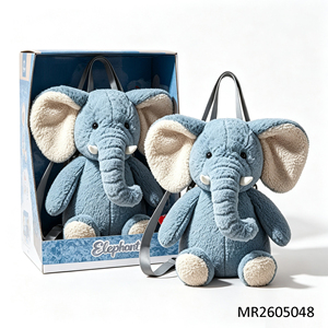 Zaino Peluche Animale <span class=keywords><strong>Elettrico</strong></span> Koala <span class=keywords><strong>Elefante</strong></span> con Orecchie Mobili e Musica, Borsa a Tracolla per Bambini, Simpatico Animale di Peluche - Product Image 2