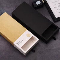 Boîte de papier cadeau avec couvercle et tiroir de base avec logo personnalisé au prix de gros pour l'emballage de sous-vêtements chaussettes