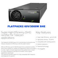 Module redresseur Eltek Flatpack2 60/3000 SHE, alimentation à découpage pour télécommunications 60V 3000W