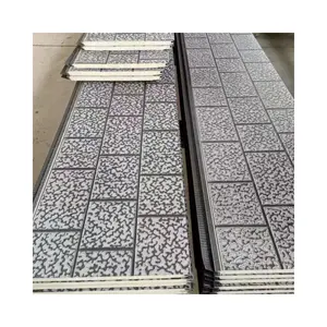 Panel busa PU Polyurethane dekorasi dinding eksterior Panel dinding logam bata palsu untuk dekorasi dinding rumah