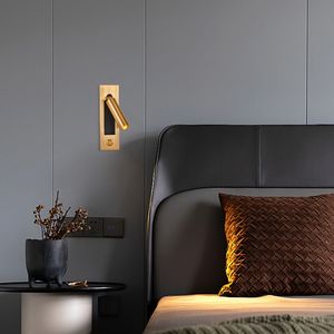 Lámpara de Pared Minimalista Moderna, de Aluminio, con Cabezal Giratorio, Luz LED de Lectura, Aplique de Pared <span class=keywords><strong>Empotrado</strong></span> para Dormitorio, Habitación de Huéspedes - Product Image 5