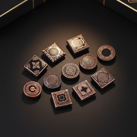 Boutons à pression personnalisés en alliage de zinc écologiques pour chemises, abayas et thobes avec logo de marque en 4 parties