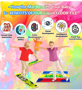 4 pezzi antiscivolo autismo sensoriale tappetino Montessori giocattolo sensoriale educativo liquido scala materassino sensoriale giocattoli per bambini autistici - Product Image 4