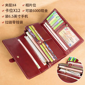 Andong Long Wallet <b>Purse</b> for Women <b>Girls</b> Genuine Cow Leather Fashion Clutch Bag Phone Pocket Wallets Rfid Blocking - Product Image 2