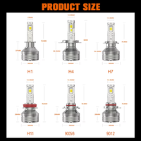 OEM 160W 16000LM Contrôle intelligent par application Ai Lumière LED de voiture à trois températures de couleur H1 H11 H4 Ampoules LED Bombillos Lampe H7 Ampoule de phare LED