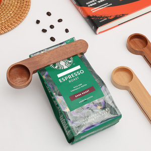 Cuchara de Café de Madera Natural, Cuchara Medidora de Bambú Ecológica y Pinza para Azúcar para Cafetería, Cocina o Viajes - Product Image 2