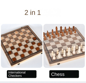 Ensembles d'échecs magnétiques en bois <span class=keywords><strong>de</strong></span> noyer personnalisés en usine Jeux <span class=keywords><strong>de</strong></span> <span class=keywords><strong>société</strong></span> en bois <span class=keywords><strong>2</strong></span> en 1 <span class=keywords><strong>pour</strong></span> enfants et adultes <span class=keywords><strong>Jeu</strong></span> d'échecs et <span class=keywords><strong>de</strong></span> dames - Product Image 2