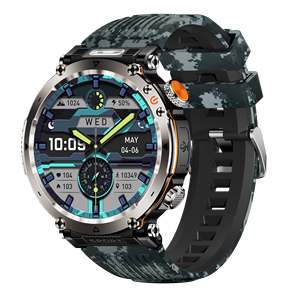 HT30 Outdoor Sports Smart Watch 1.7-inch IPS Display Calendar Health Monitor <b>LED</b> Flashlight Compass IP68 Waterproof Unisex - Product Image 5