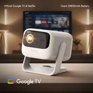 Projecteur BYINTEK U90 Max Google TV avec batterie 20800mAh - <span class=keywords><strong>Netflix</strong></span> officiel, 700 ANSI 4K 3D, support gimbal, cinéma portable en extérieur - Product Image 1