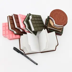 Cuaderno de PVC con logotipo personalizable, cuaderno Kawaii promocional, cubierta de fragancia de Chocolate, planificador portátil, venta al por mayor