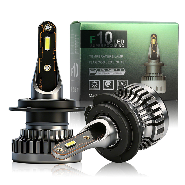 Mini All in One Design Fanless Luces Led F10 Led Headlight Kits 9005 9006 H11 H7 Car 360 H4 Led Headlight Bulb