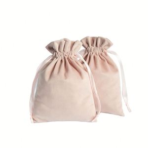 Custom Drawstring Velvet Jewelry Bag Dust-Proof Packaging with Logo Printing Recyclable Craft Gift Bag Manufacturer's Product - Product Image 1