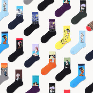 ถุงเท้ายาวแฟชั่นผู้ชายยุคฟื้นฟูศิลปวิทยาภาพวาดสีน้ำมันที่ได้รับแรงบันดาลใจจากศิลปะนามธรรมผ้าสแปนเด็กซ์กันแบคทีเรียแนวสปอร์ตสำหรับฤดูใบไม้ผลิฤดูร้อน - Product Image 2