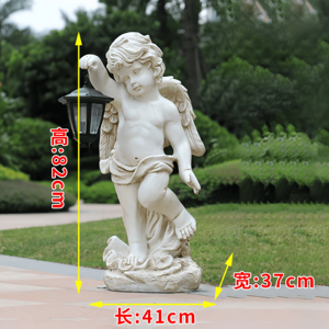 All'aperto in fibra di vetro angelo bambino luce solare giardino ornamento stampi solari bella simulazione per la decorazione della casa - Product Image 3