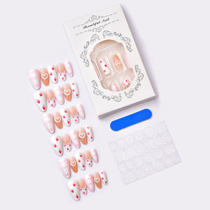 ABS Estilo francés Cubierta completa <span class=keywords><strong>Uñas</strong></span> usables <span class=keywords><strong>Uñas</strong></span> removibles Personalizables Puntas largas Fábrica al por mayor - Product Image 4