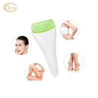Rouleau de massage en silicone vert argenté anti-âge et anti-ridules pour le visage, le corps et la tête – Vente chaude