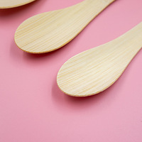 Cuillères à dessert jetables en bambou biodégradable écologiques, sûres pour les aliments, durables, faible MOQ, directement de l'usine, pour pique-nique