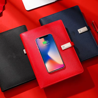 Carnet intelligent à couverture en cuir avec logo personnalisé, reliure à feuilles mobiles, planificateur numérique IA pour usage professionnel – Cadeau d'affaires écologique