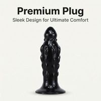 Plug anal à tête convexe et pointue, dilatateur anal épais avec contrôle manuel, jouet sexuel auto-plaisurant super grand, plug anal de forme originale