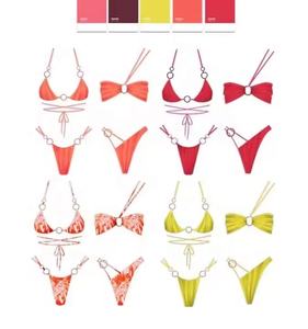 MLY Neu 2025 Fabrik-Direktvertrieb Maßgeschneiderter Bikini mit Blumendruck Günstiger Preis Hochwertiges Bikini-Set - Product Image 4