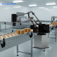 Bras robotisé compact et économique pour ligne d'emballage de biscuits