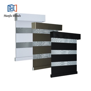 Stores zébrés <span class=keywords><strong>Shangrila</strong></span>, manuels, électriques, motorisés, rideaux de style imprimé uni, stores enrouleurs, usage quotidien, intégrés, simples - Product Image 5