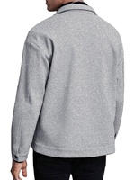 Veste pour homme en polyester à col rabattu, à simple boutonnage, avec plusieurs poches, pour l'automne et l'hiver