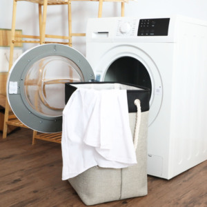 Cesta organizadora de almacenamiento de juguetes para niños de lino y algodón plegable de alta calidad, estantes, cestas de tela PE plegables para uso en lavandería - Product Image 1