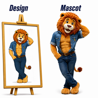 Costume de Mascotte Lion Géant Personnalisé en Peluche pour Adulte – Idéal pour Cosplay, Fêtes, Activités, Souvenirs, Mardi Gras/Carnaval