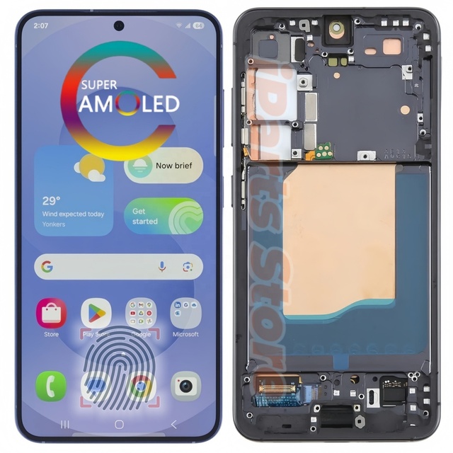 IPARTS Replacement Display for Samsung Galaxy S25 5G SM-S931B S931U S931E LTPO AMOLED 120Hz Touch Screen with Frame Assembly OEM