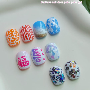 Kit de vernis gel Poke Poke longue tenue, 6 couleurs, végan, sans HEMA, avec <span class=keywords><strong>base</strong></span> de poinçonnage, pour usage professionnel DIY - Product Image 3