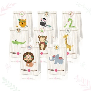 Huancai-bolsas de fiesta de animales para niños, bolsas de estilo indio, Selva, bosque, 24 paquetes - Product Image 1