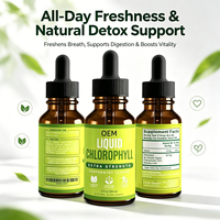 Gouttes de chlorophylle liquide en gros pour la détox et le désodorisant interne, stimulant naturel d'énergie, 60 ml