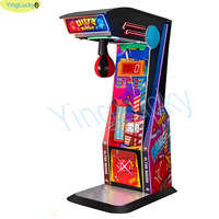 Machine de frappe de boxe à monnayeur avec distribution de prix, jeu d'arcade de pousse-monnaie pour parc d'attractions, machine de frappe électronique à marteau de rue, US