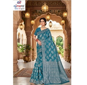 Sari de Seda Étnico Tradicional de India y Pakistán para Mujer, Tela Suave de Primera Calidad, Secado Rápido, para Todas las Temporadas, Fiestas, Bodas, Festivales, Moda - Product Image 1