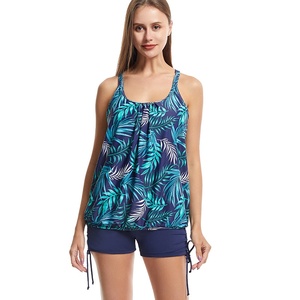 Costume <span class=keywords><strong>da</strong></span> <span class=keywords><strong>bagno</strong></span> Tankini <span class=keywords><strong>da</strong></span> <span class=keywords><strong>donna</strong></span> con controllo pancia e <span class=keywords><strong>pantaloncini</strong></span> a vita regolabile - Product Image 5