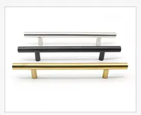 Poignées de meubles industrielles SPIDER 201ss, noires, carrées, en forme de T, pour escalier, commode, armoire, tiroir, cuisine, chambre à coucher