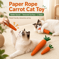 Katten speeltje van papieren touw met geluid voor interactief binnen spelen