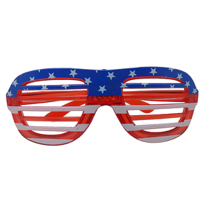 Gafas con Luz LED Intermitente de Plástico con Batería, Color Verde, con la Bandera Estadounidense, para el Día de la Independencia, 4 de Julio, Día Nacional - Product Image 1