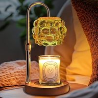 Lampe électrique sphérique en verre pour parfum d'ambiance, décoration intérieure, luminosité réglable, lampe à cire fondue