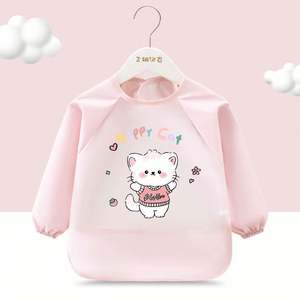 Bavoirs imperméables pour bébé de couleur unie, en tissu de coton, ne blessent pas la peau, faciles à nettoyer, respirants, à capuche pour enfant - Product Image 1