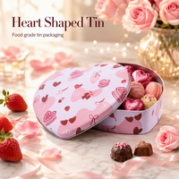 Boîte en étain de qualité alimentaire pour cadeaux de mariage, emballage en forme de cœur pour biscuits, bonbons, chocolats, snacks, cadeaux, cosmétiques