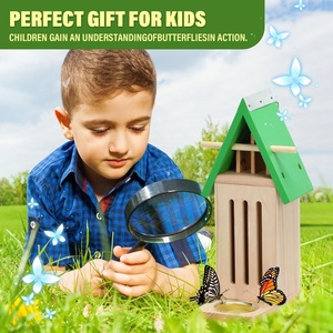 Usmilepet บ้านผึ้งทำจากไม้บ้านผึ้งกรงสัตว์<span class=keywords><strong>เลี้ยง</strong></span>กลางแจ้งบ้านแมลงบ้านผีเสื้อสำหรับสวนผึ้งรังแมลง - Product Image 5